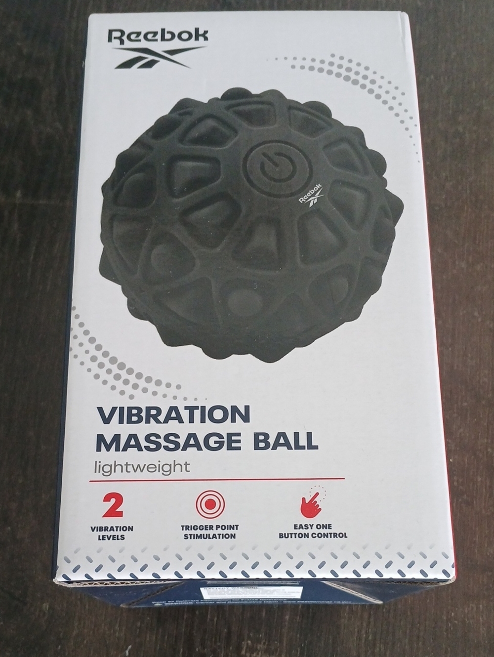 Reebox Vibration Massage Ball. 2 Levels. Nwt
